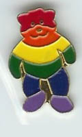 Rainbow Bear Lapel Pin