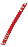 Cock Strap Cuir 3 pressions (3P/3P) - Red