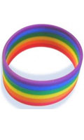 Bracelet silicone souple rainbow (horizontal)