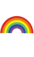 Auto-Collants Rainbow en arc en ciel x 2