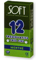 Pr�servatif Soft - Parfum�s - PeperMint - x12