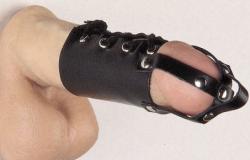 Cagoule Sexe Strap Cuir