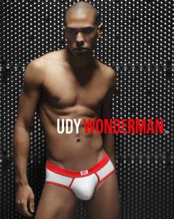 Slip Wonderman UDY - Blanc/Rouge - Taille L