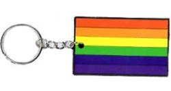 Porte cl Plastique Rainbow Flag