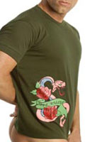 Tee-Shirt Love Kills PriapeWear - Green - Size XL