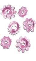 Lot de 6 petits cockrings rose ToyJoy
