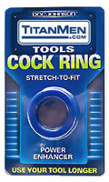 Cockring Stretch - TitanMen - Bleu