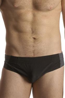 Slip de bain St Tropez PriapeWear - Noir/Gris - Taille M