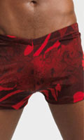 Boxer de Bain Imprim Udy - Rouge/Marron - Taille L