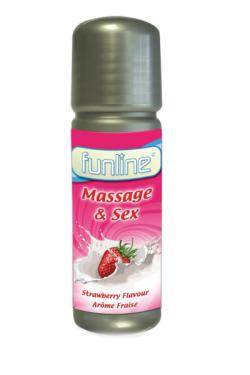Lubrifiant SEX & MASSAGE FUNLINE - Strawberry - 30 ml