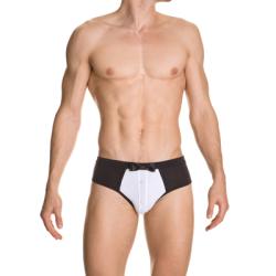 Slip ''Effet Smoking'' YamamaY - Noir/Blanc - Taille L