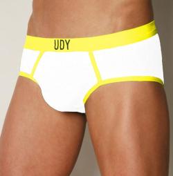 Slip Vitamina UDY - Blanc/Jaune - Taille XL