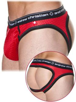 Air Jock ''Show It'' Andrew Christian - Rouge - Taille L