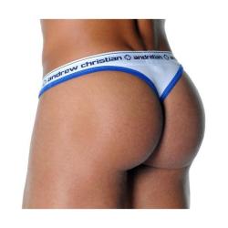 Thong ''Show It'' Andrew Christian - Blanc - Taille S