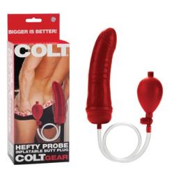 Colt Hefty Probe - Inflatable Butt Plug - Red