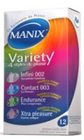 Kit Prservatifs Manix Variety - x12