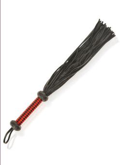 Petit Fouet noir/rouge - Cuir