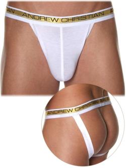 Jockstrap ''Slim Focus'' Andrew Christian - Blanc - Taille M