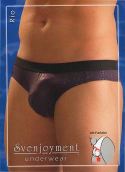 String Suspensoir Rio Kroko Svenjoyment - Violet - Taille XXL