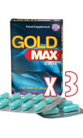 Cliquez pour voir la fiche produit- Lot de 3 boites Gold Max - Gélule x 20