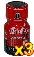 Cliquez pour voir la fiche produit- Poppers Amsterdam ''RED - SPECIAL'' 10ml x 3 - LOCKERROOM
