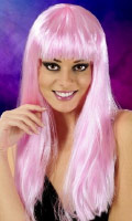 Cliquez pour voir la fiche produit- Perruque Cabaret Wigs - Coupe Longue - Rose