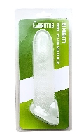 Cliquez pour voir la fiche produit- Gaine Ribbed Cock Sheath ''AlMighty'' - Brutus - Transparent - Taille 7'' (18cm)