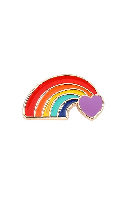 Cliquez pour voir la fiche produit- Pin's Rainbow ''Coeur En Ciel''
