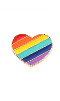 Cliquez pour voir la fiche produit- Pin's Rainbow ''Coeur''