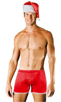 Cliquez pour voir la fiche produit- Tenue Père Noël Sexy pour Homme - Rouge/Blanc - Taille S