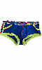 Click to see product infos- Boxer ''Pocket Retro Pop Show-It'' Andrew Christian - Dark Blue/Yellow Neon - Size S